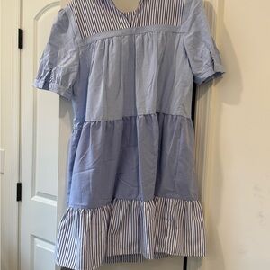 Tuckernuck Blue and White Striped Casual Dress